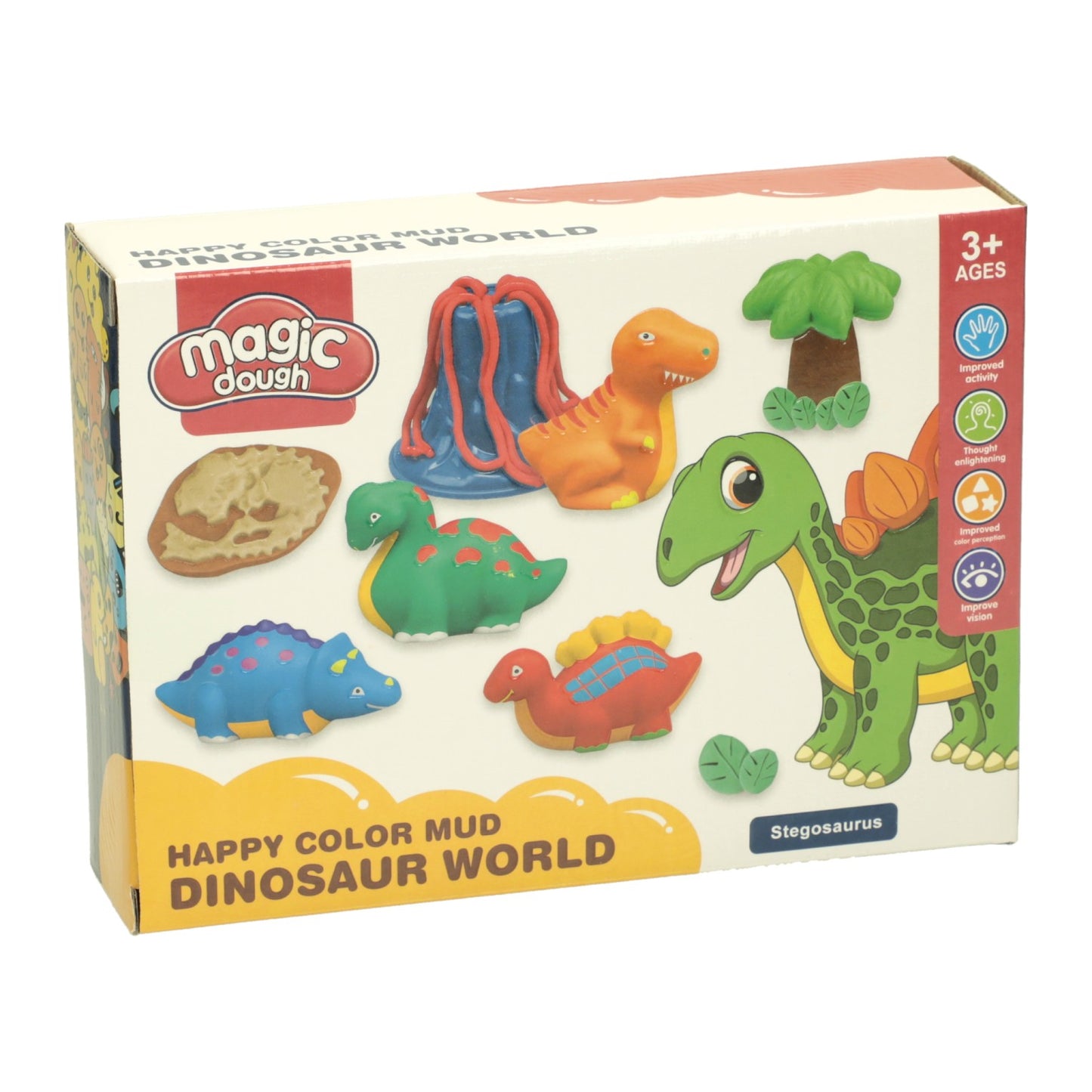 Kleiset dinowereld - 4 kleuren klei