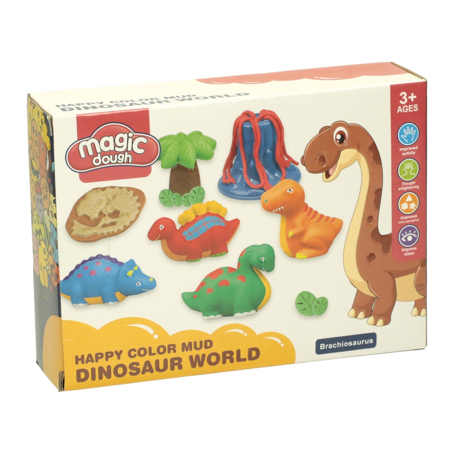 Kleiset dinowereld - 4 kleuren klei
