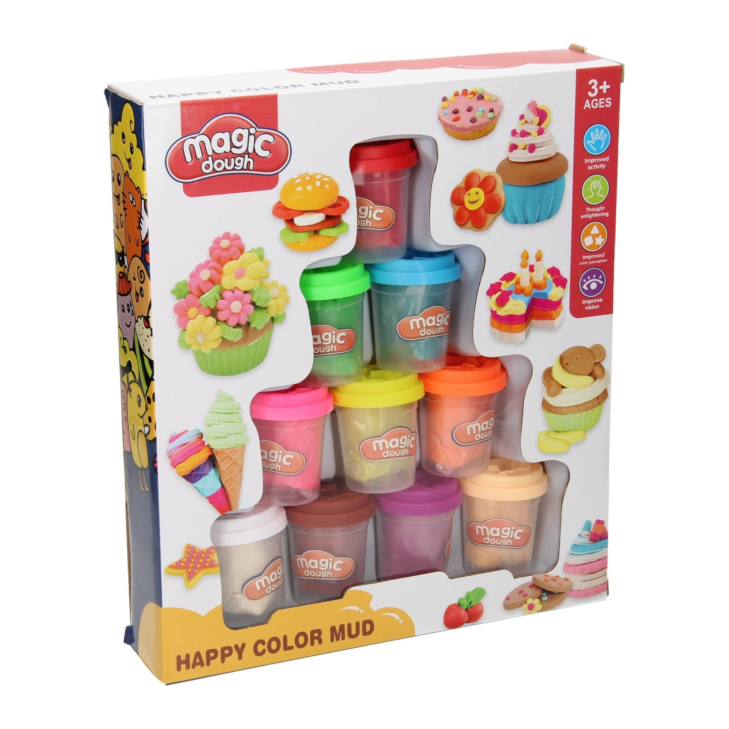 Variazione di 10 colori set di argilla