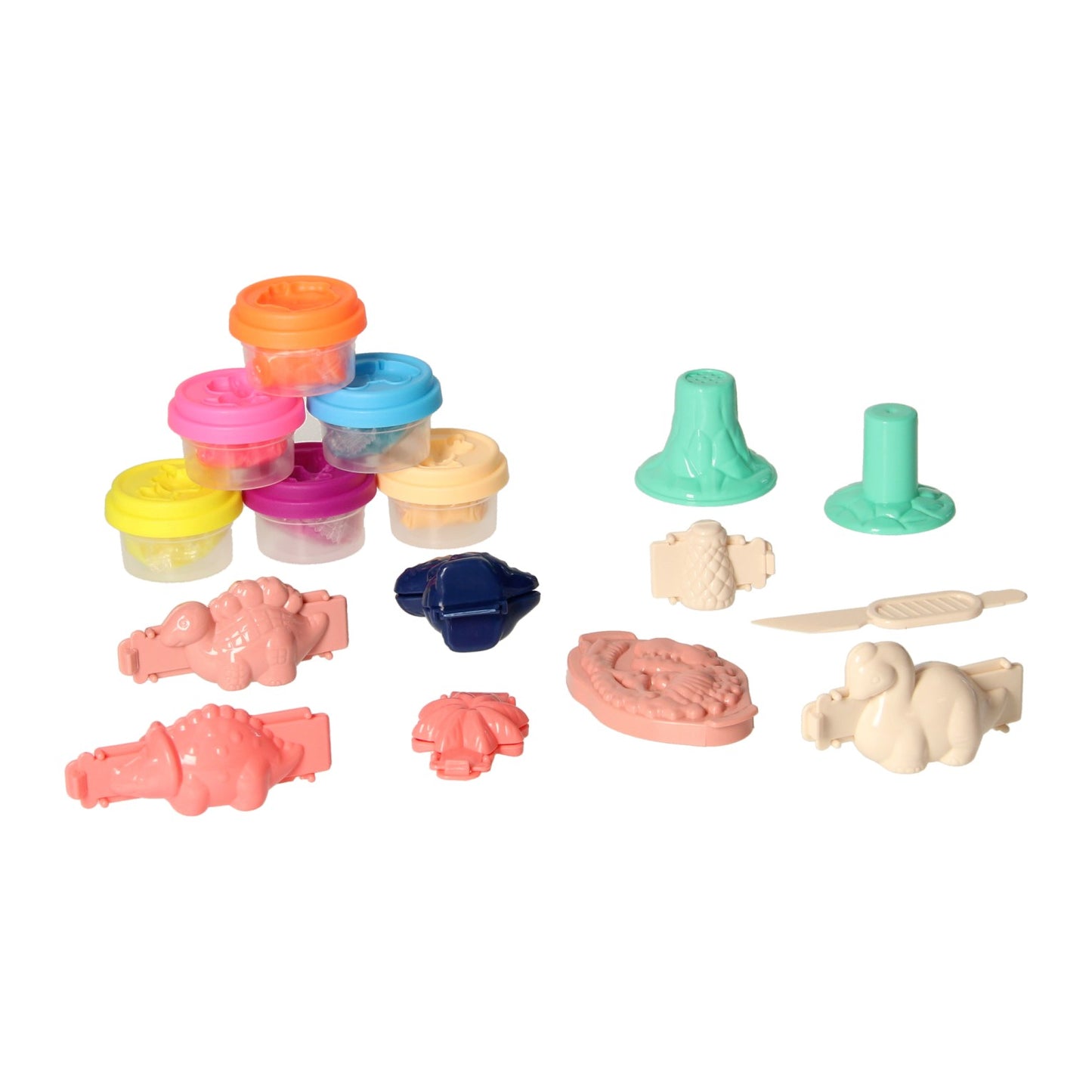 Set di argilla mondo dei dinosauri - 6 vasi di terracotta