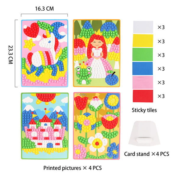 Kit artigianale per principessa collage mosaico