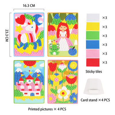 Mozaïek collage prinses knutselset