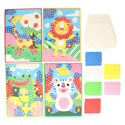 Set artigianale per collage di mosaici con animali selvatici