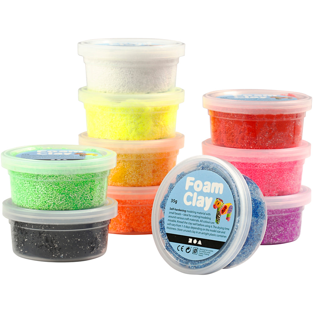 Foam clay ®, varios colores, 10x12 caja 1 caja