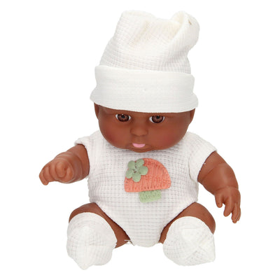 Bambolina con costume waffle e cappello