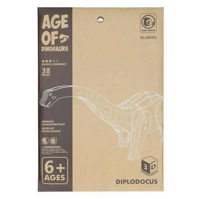 Kit de construcción de madera dino 3D diplodocus