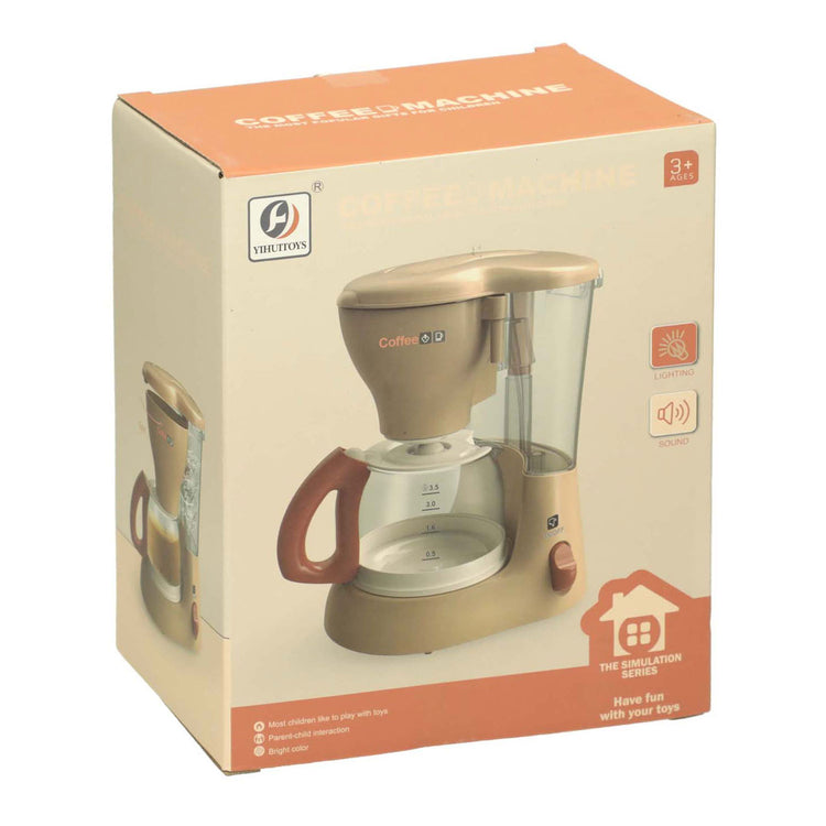 Coffee maker with light and sound