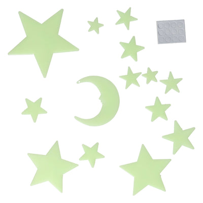 Glow in the Dark Set Moon and Stars