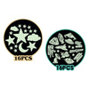 Glow in the dark set ruimte, 16dlg.
