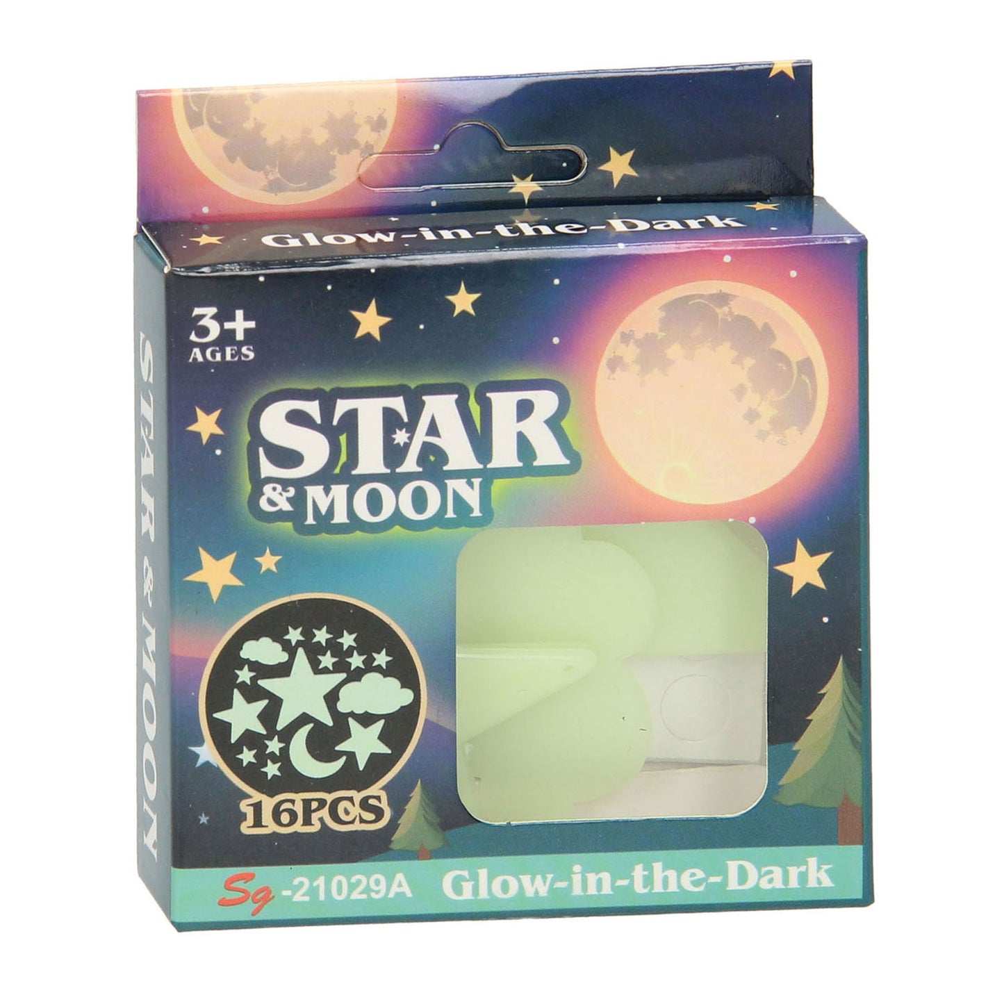 Glow in the dark set ruimte, 16dlg.