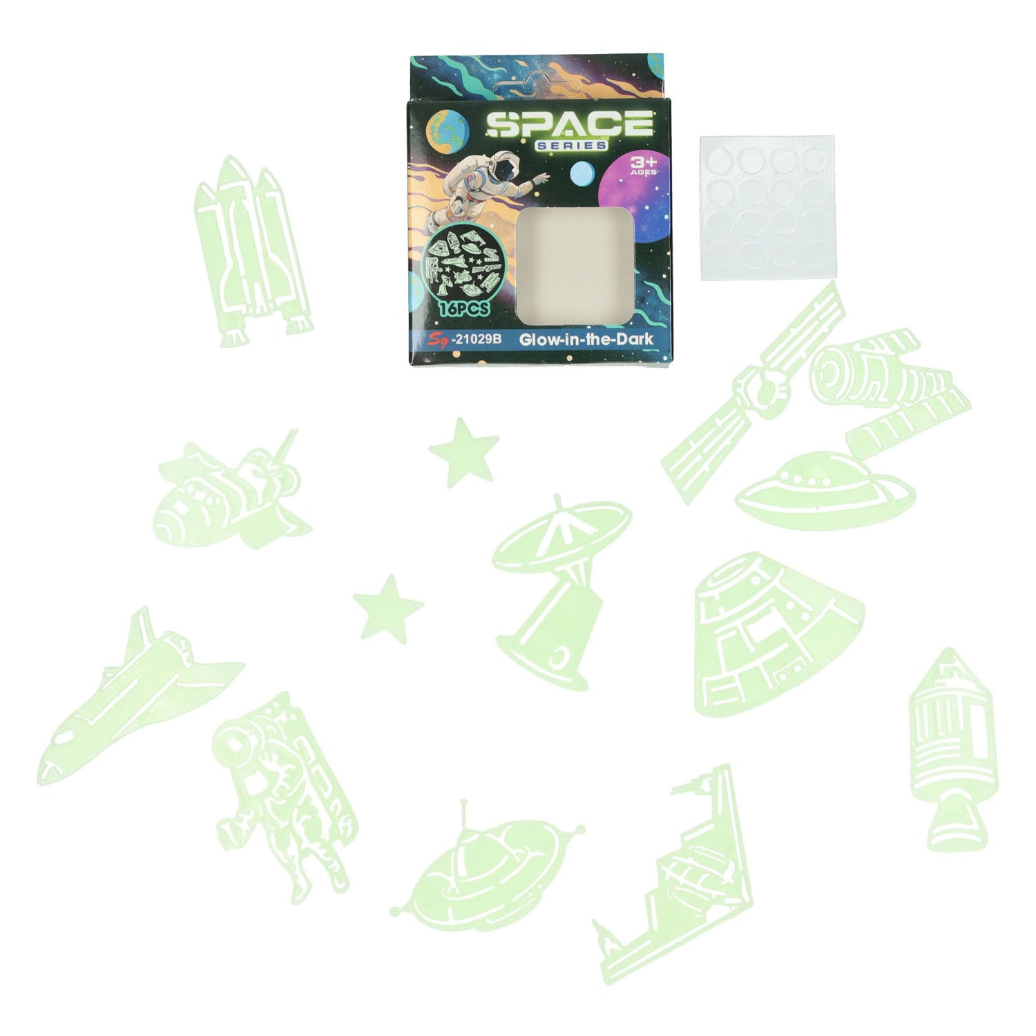 Set fosforescente, 16 pz.