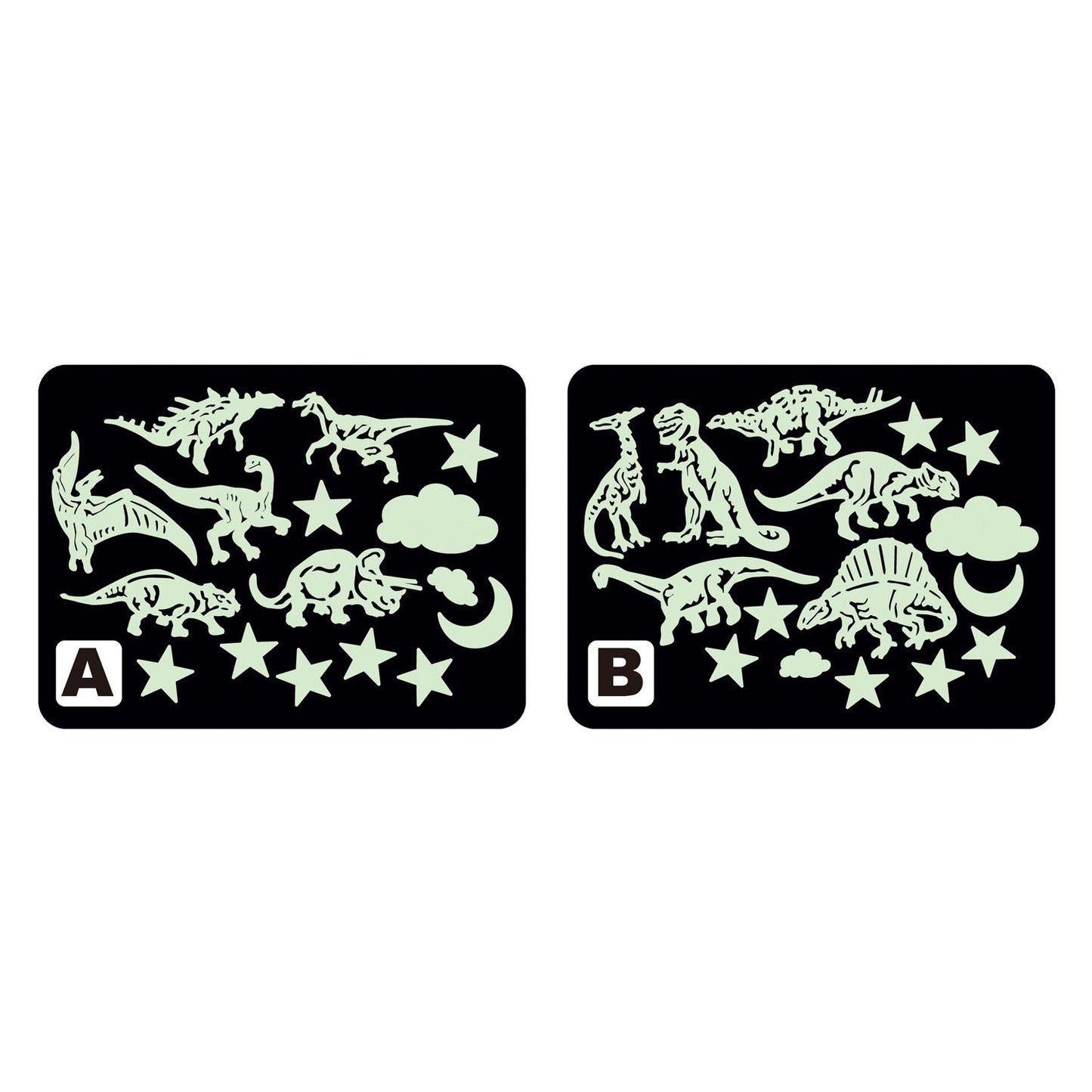 Glow in the dark dino's, 16dlg.