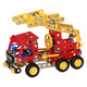Juego de construcción de metal para camión de bomberos con escalera, 206 uds.