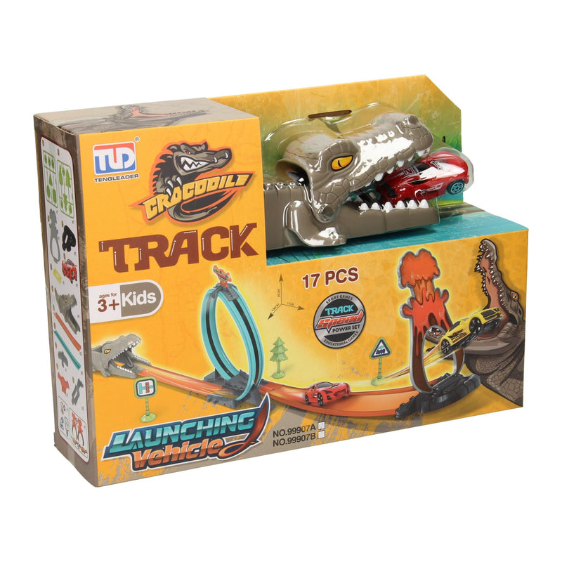 Krokodil auto launch set met looping