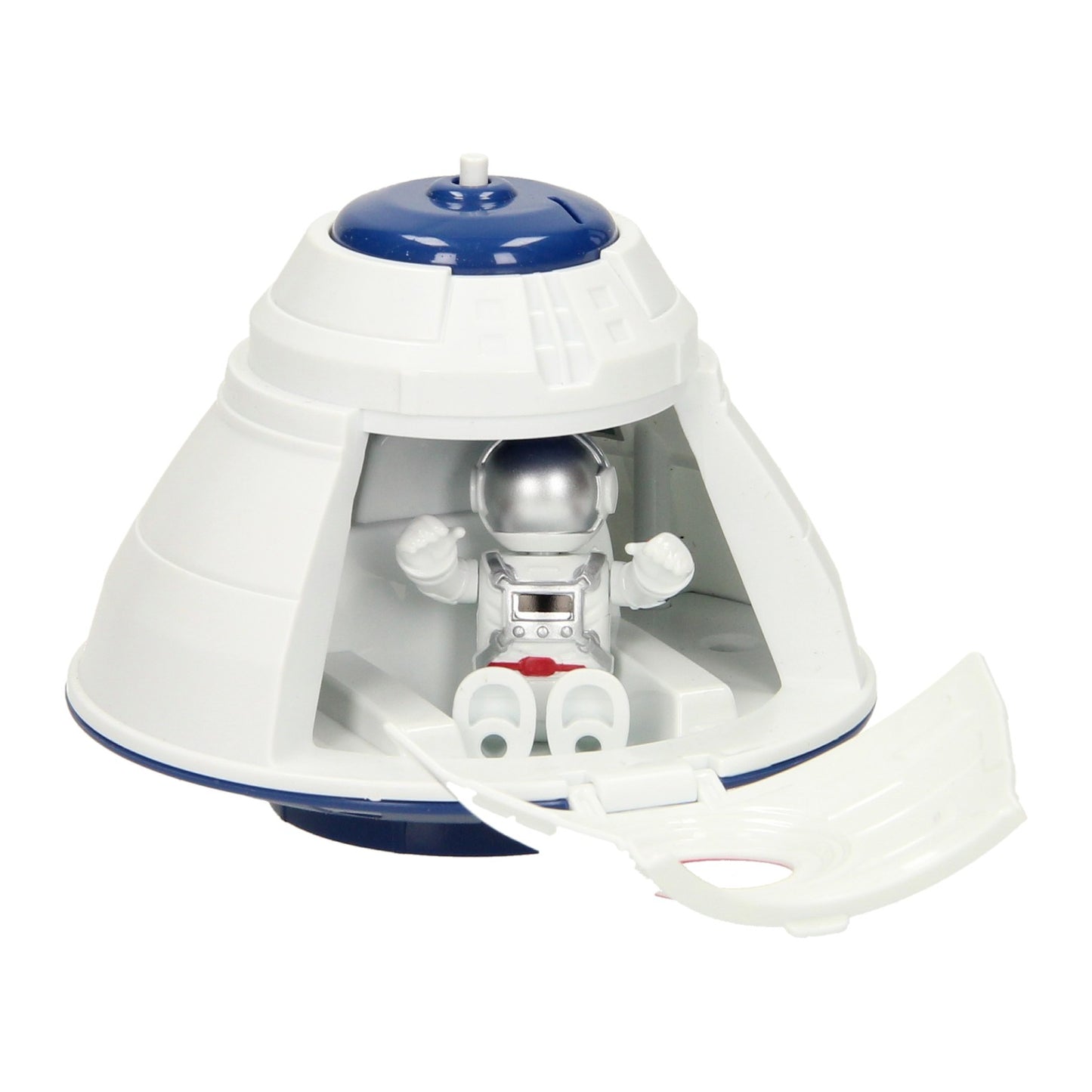 Cápsula espacial con astronauta.