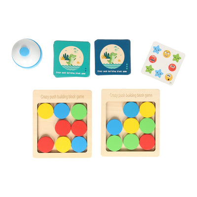 Duello puzzle scorrevole in legno con gioco di campane