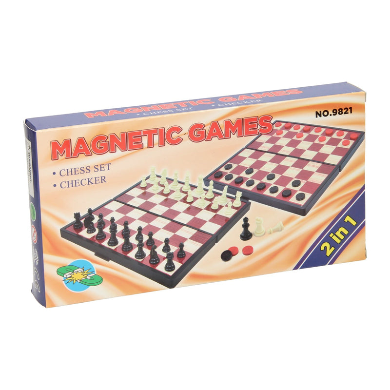 Schaak- en damset magnetisch