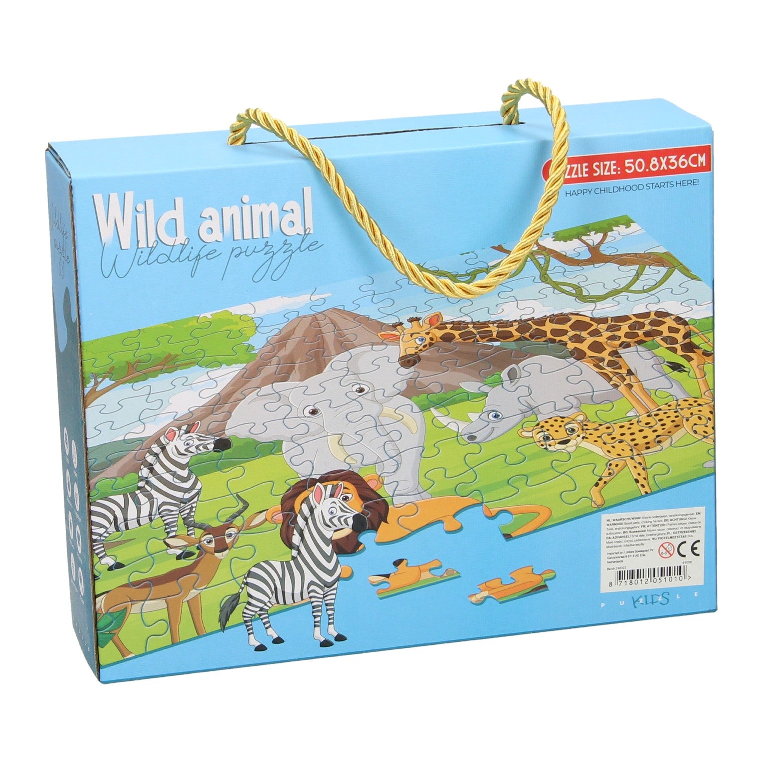 PUZLERO DI MIGSAW DI ANIMALI selvatici selvatici, centesimo.