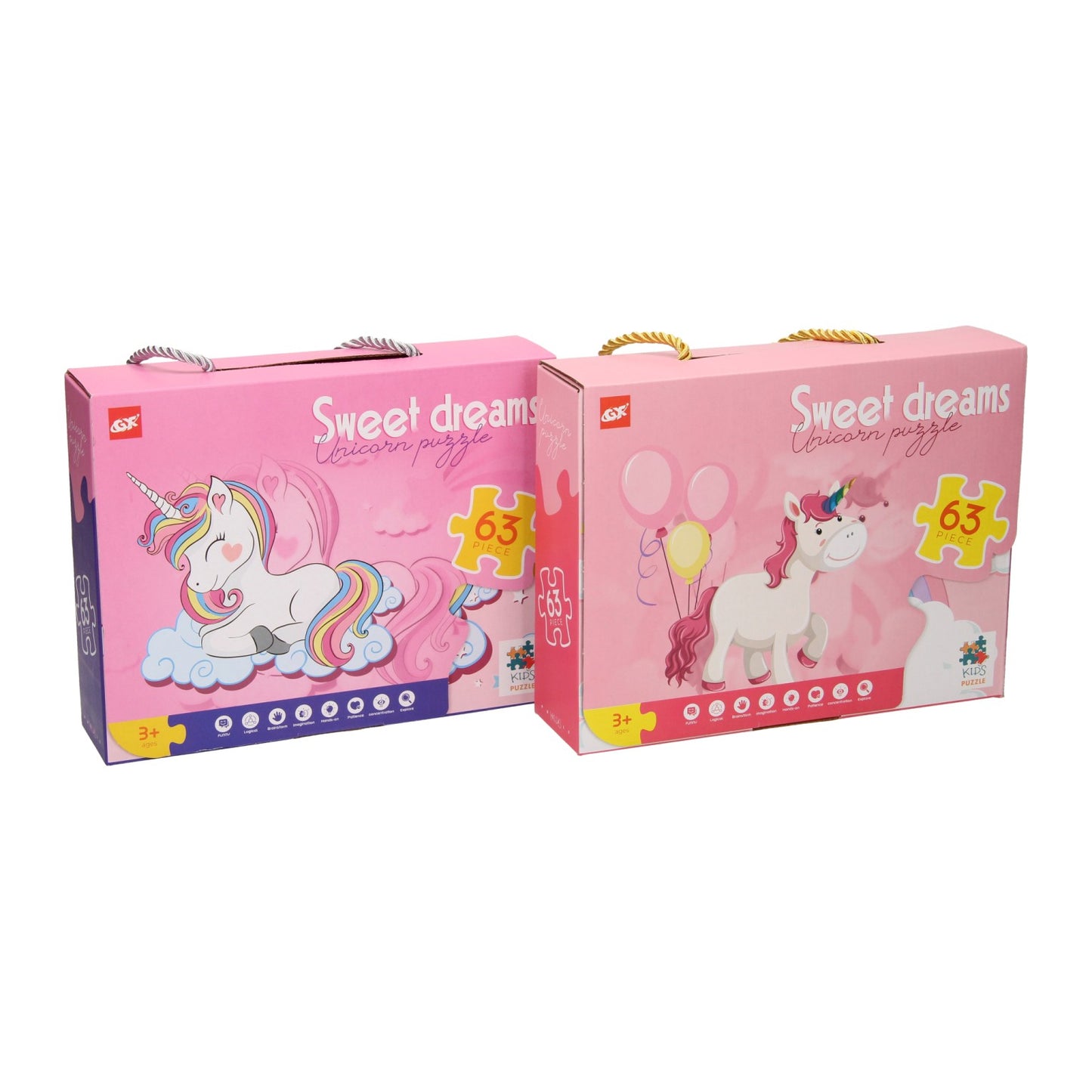 Rompecabezas dulces sueños unicornio, 63 uds.