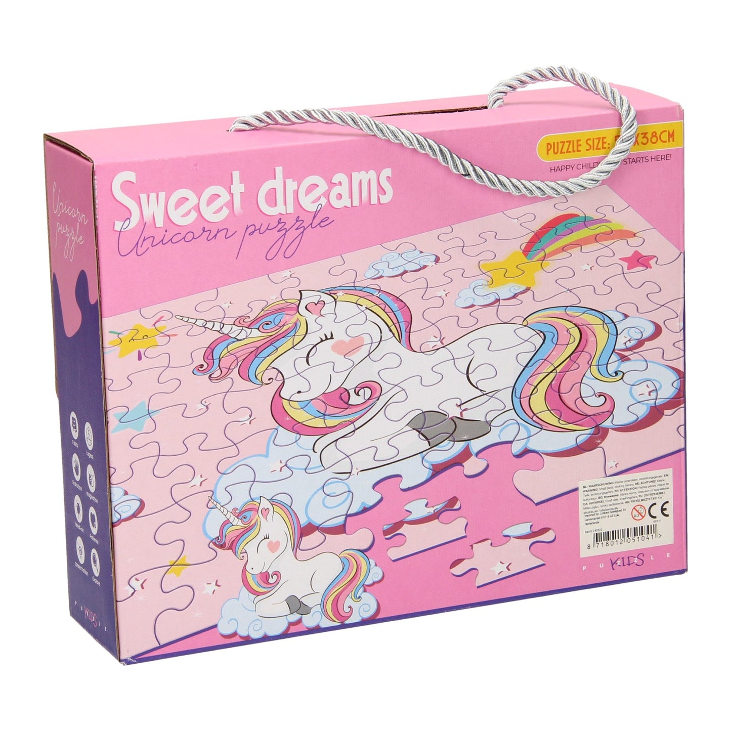 Rompecabezas dulces sueños unicornio, 63 uds.