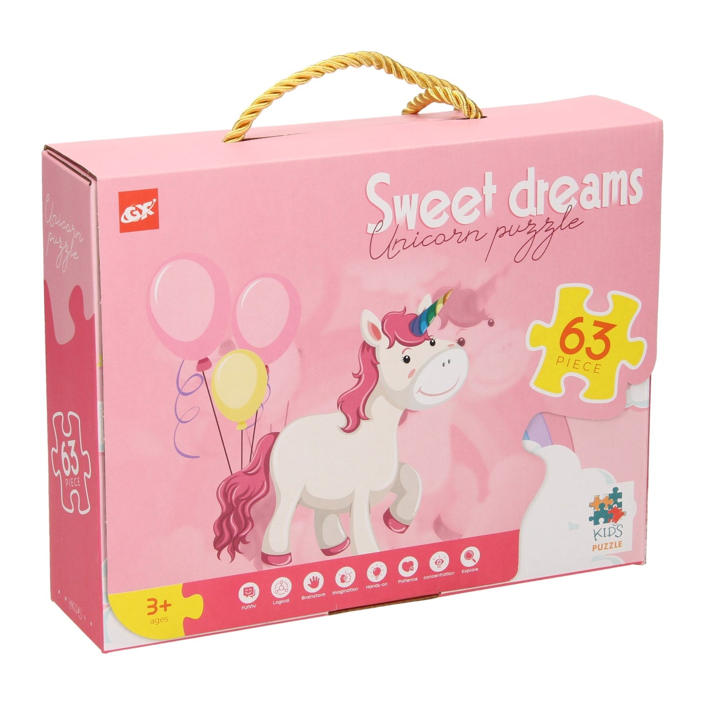 Lobbes speelgoed bv legpuzzel sweet dreams unicorn, 63st.