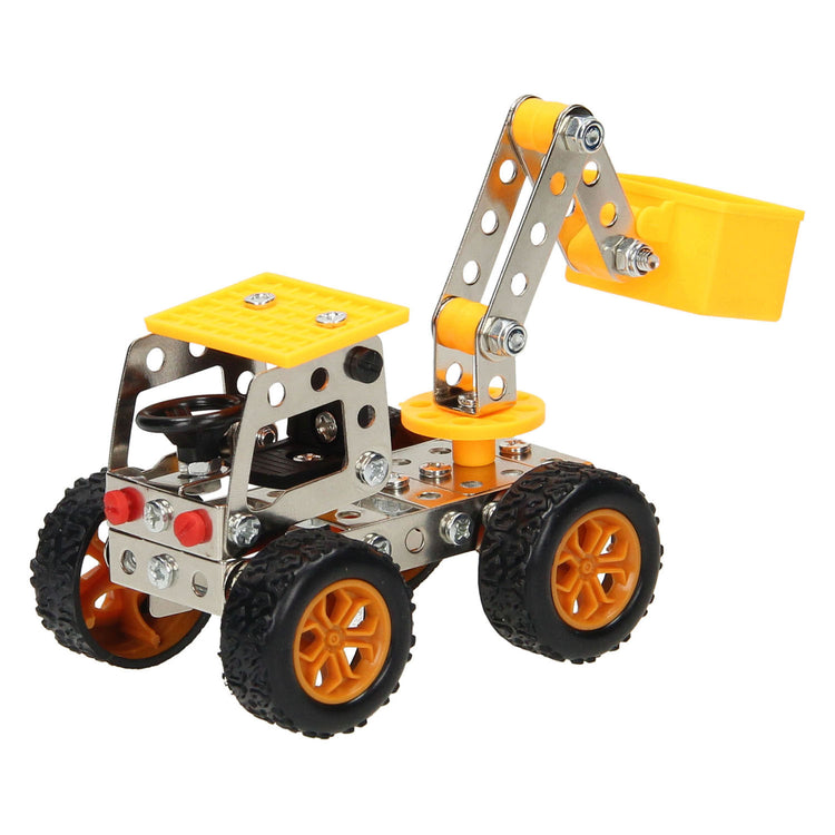Camión en kit de construcción metálico con plataforma elevadora, 115 piezas.