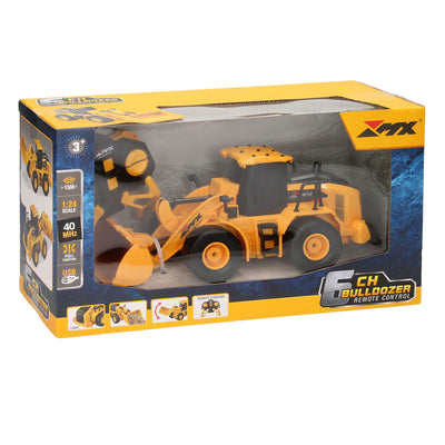Camion radiocomandato con caricatore frontale 1:24