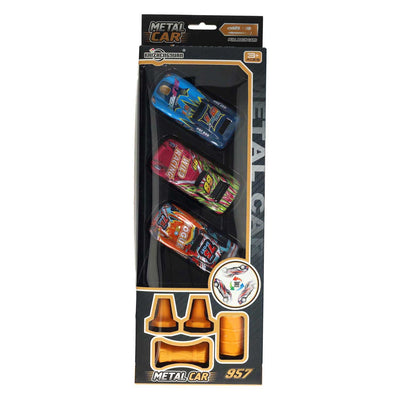 Set tiri indietro per auto da corsa - 3 pezzi.