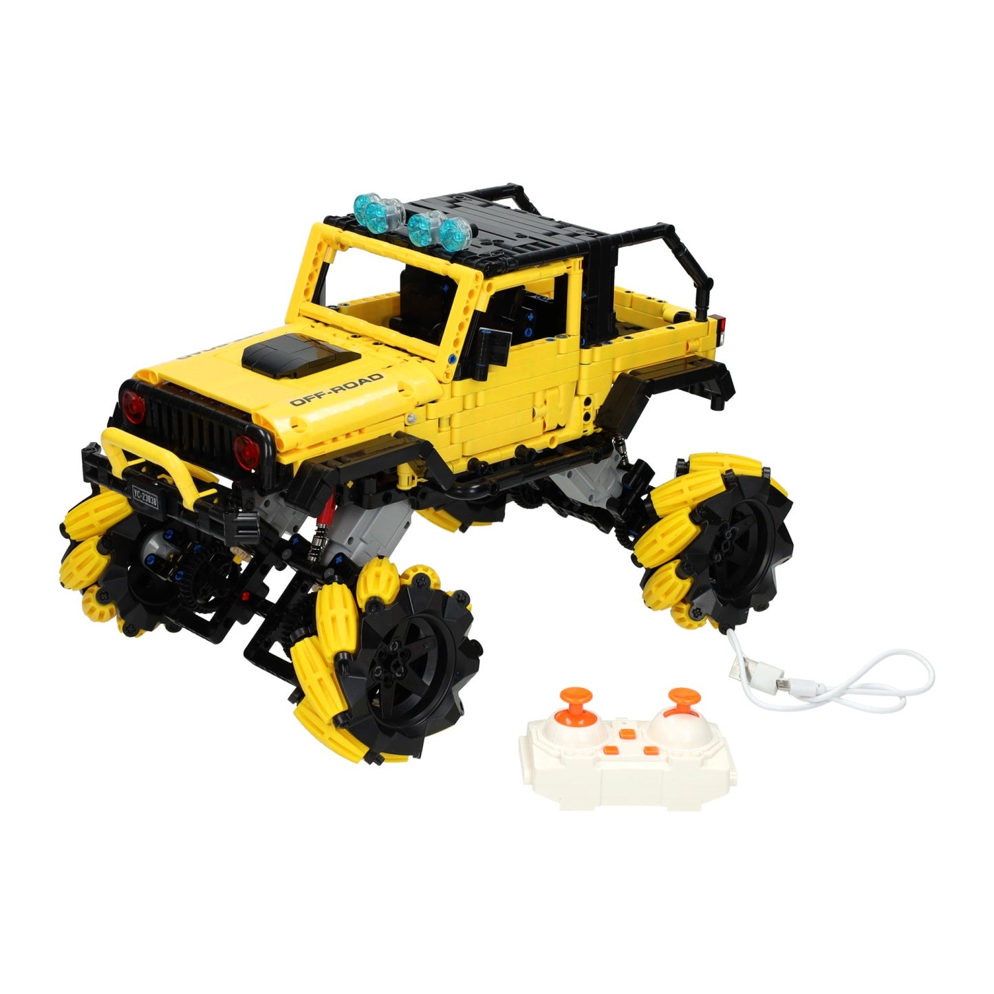 Rc happy build bestuurbare bouwsteentjes set pickup truck - 1490dlg.