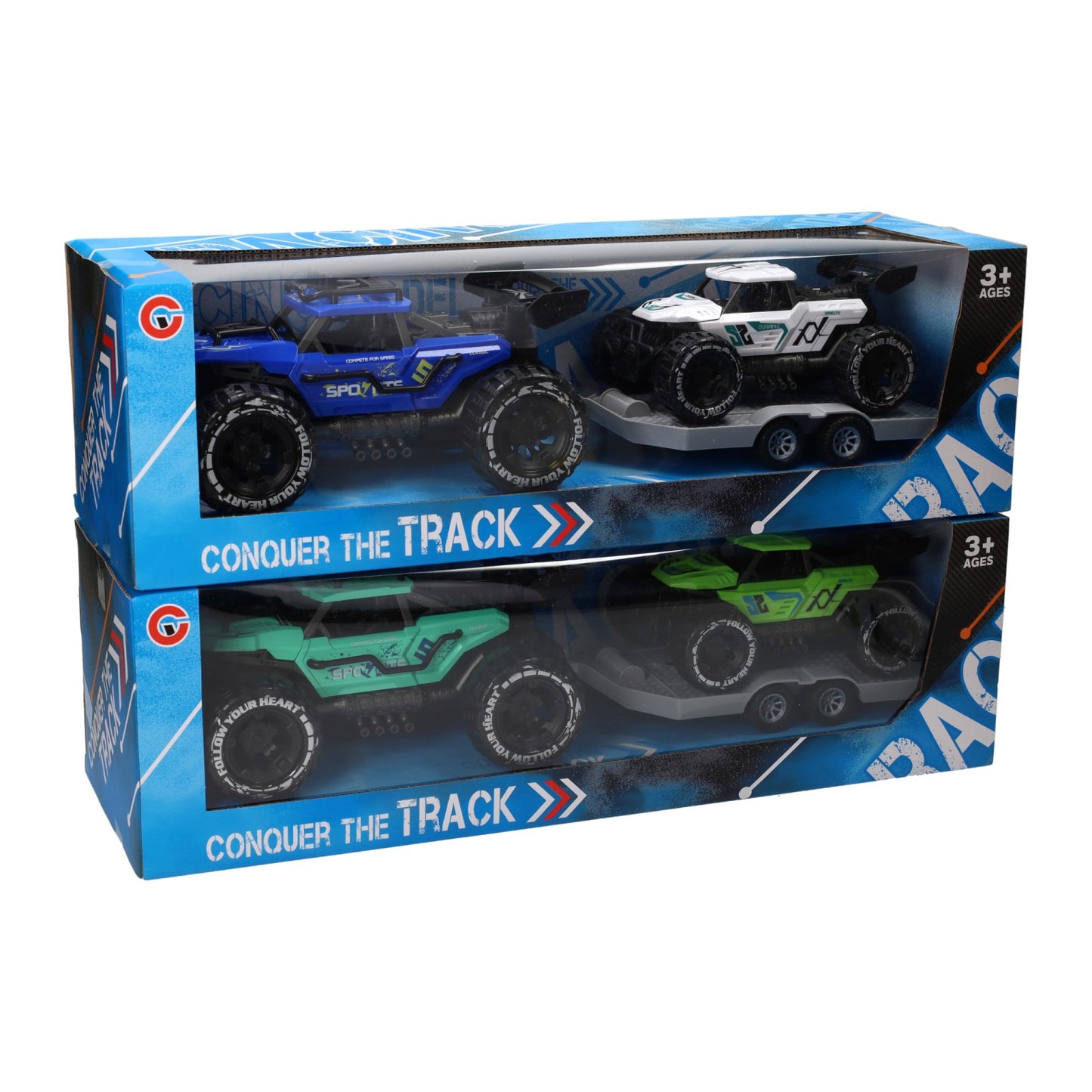 Juego de coches de fricción - 3 piezas.