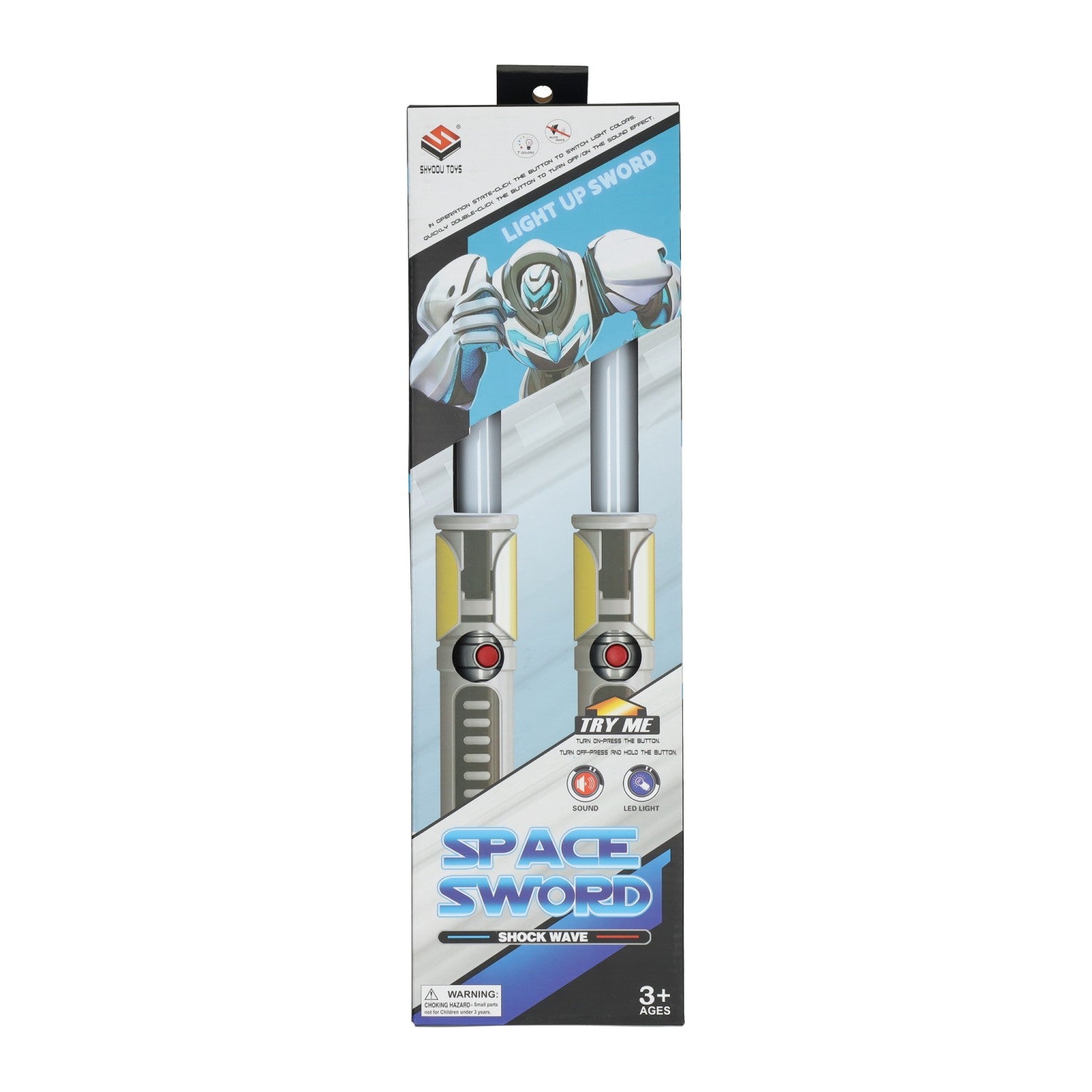 Spada spaziale con luce e suono - 2 pz.