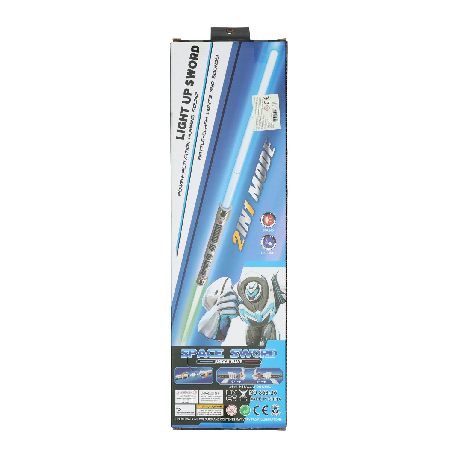 Spada spaziale con luce e suono - 2 pz.