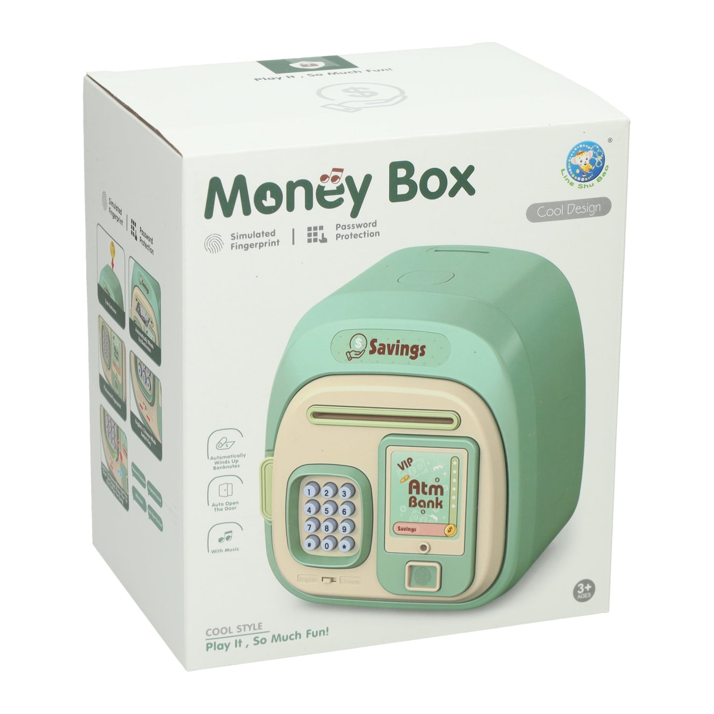 Cassaforte a risparmio con serratura a codice verde