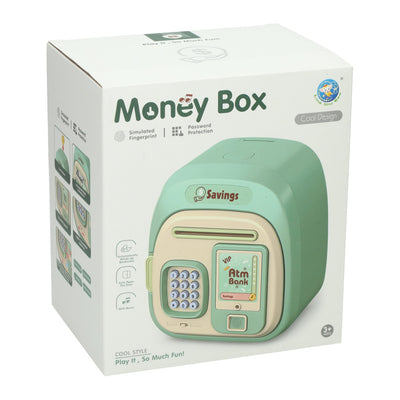 Caja fuerte de ahorro con bloqueo de código verde