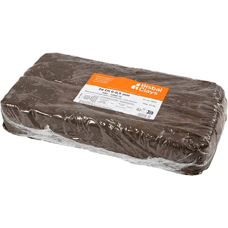 Argilla con chamotte, marrone scuro, 10 kg 1 scatola