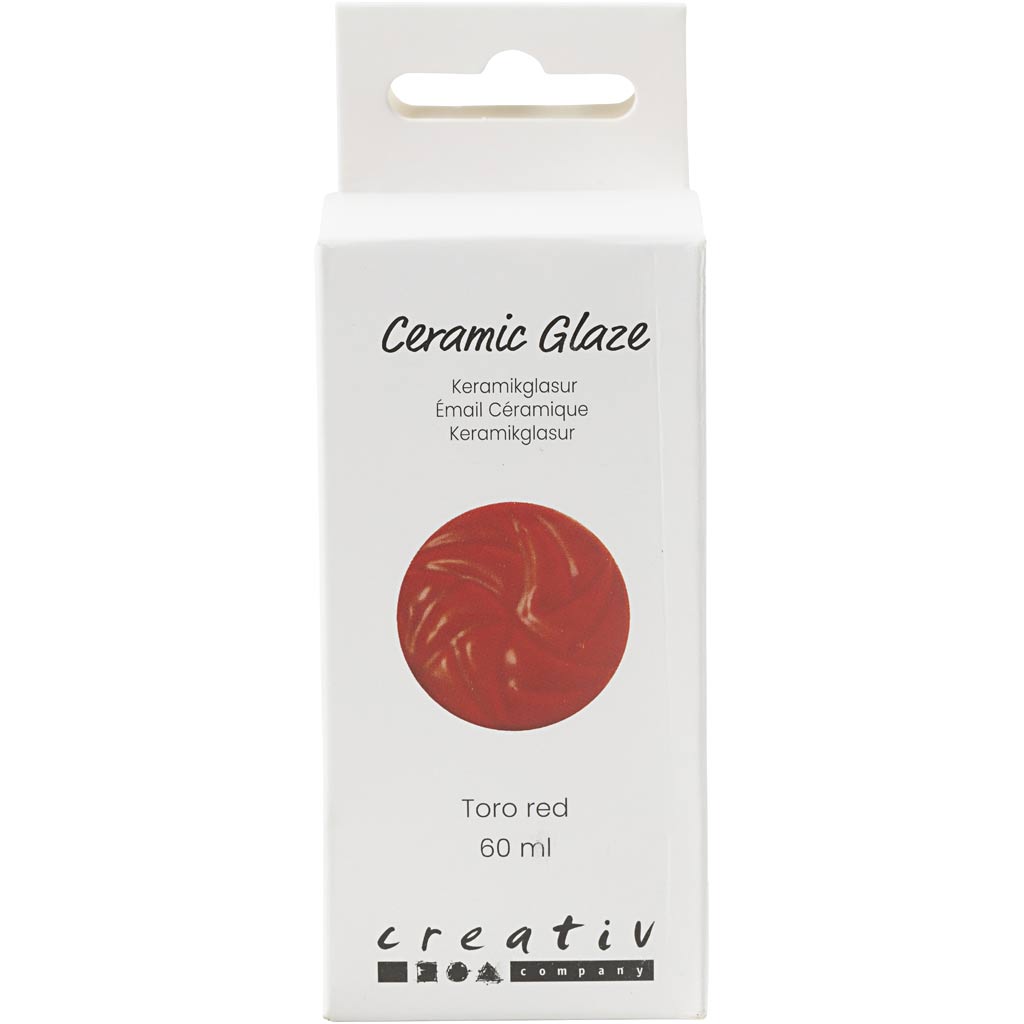 Esmalte cerámico Creativ Company, 984-1101 °c, opaco, rojo toro, 60 ml 1 botella