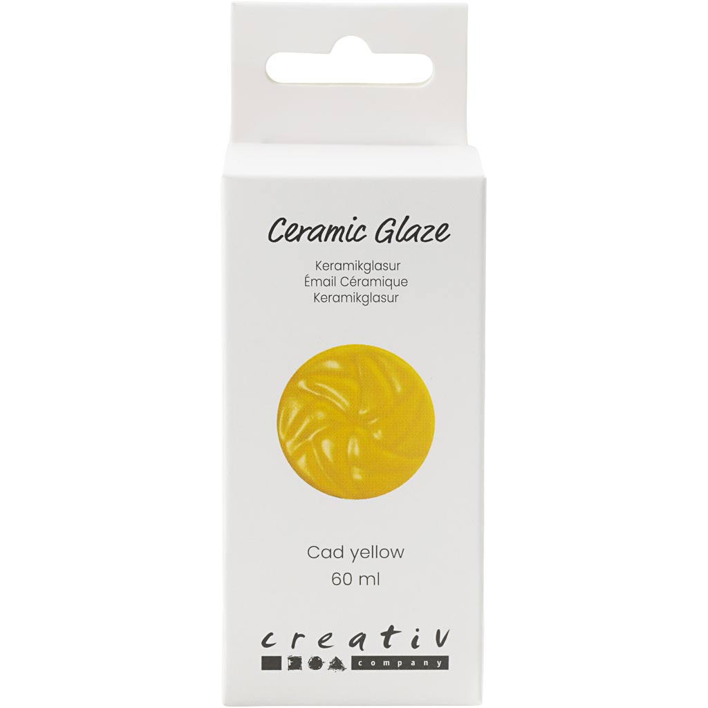 Esmalte cerámico Creativ Company, 984-1101 °C, opaco, amarillo cad, 60 ml 1 botella