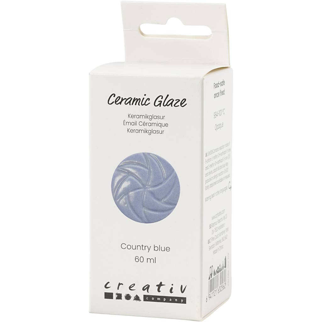 Esmalte cerámico Creativ Company, 984-1101 °c, opaco, azul country, 60 ml 1 botella