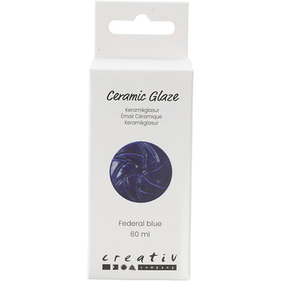 Creativ company keramiek glazuur 984-1101 c dekkend federal blue - 60ml