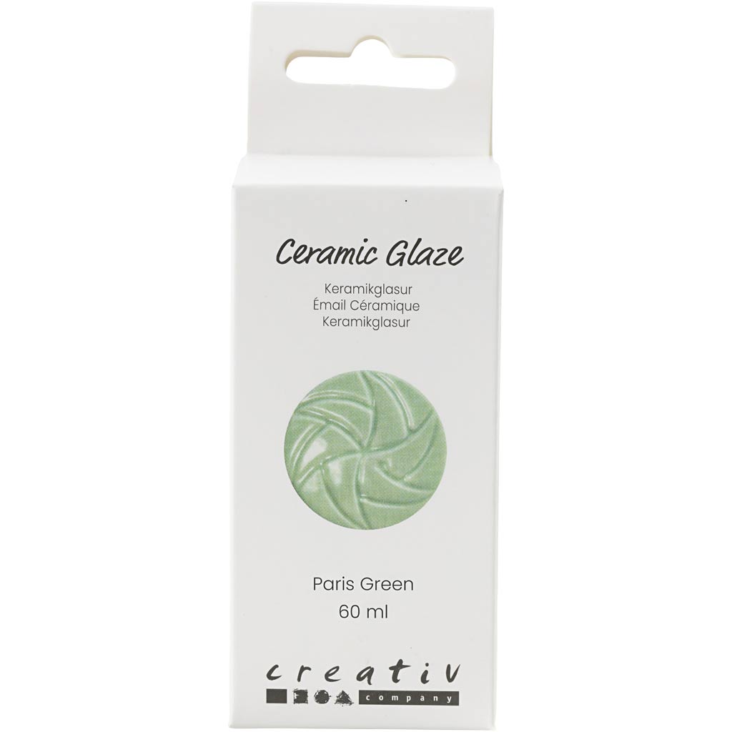 Esmalte cerámico Creativ Company, 984-1101 °c, opaco, verde París, 60 ml 1 botella