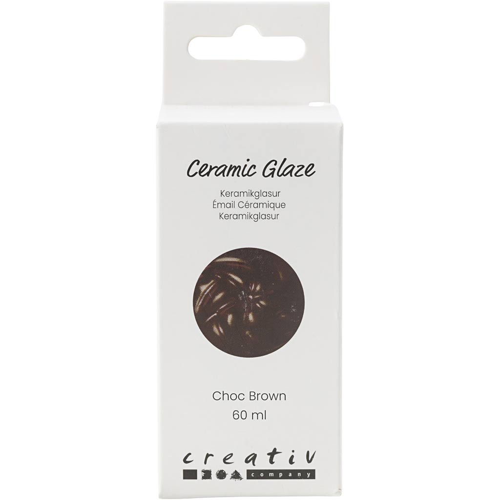 Esmalte cerámico Creativ Company, 984-1101 °c, opaco, marrón chocolate, 60 ml 1 botella