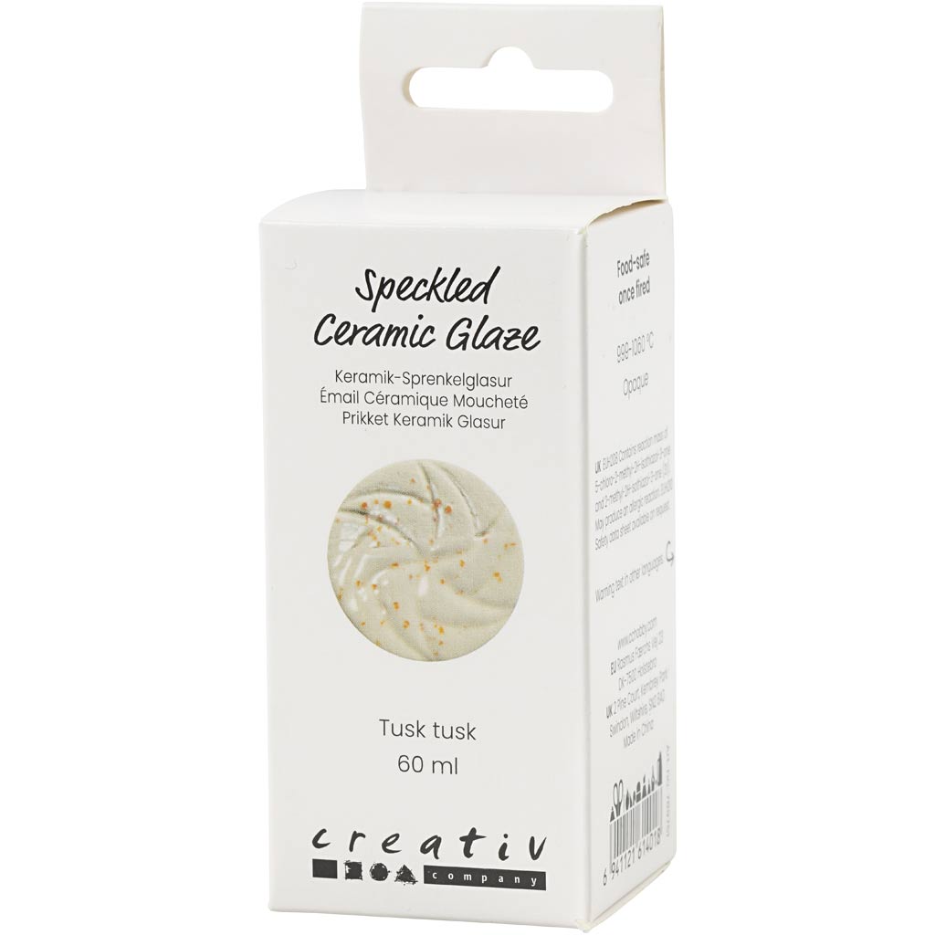 Creativ company esmalte cerámico moteado, 999-1060 °c, opaco, colmillo, 60 ml 1 botella
