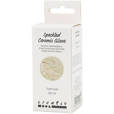 Smalto ceramico maculato dell'azienda Creativ, 999-1060 °C, opaco, zanna zanna, 60 ml 1 bottiglia