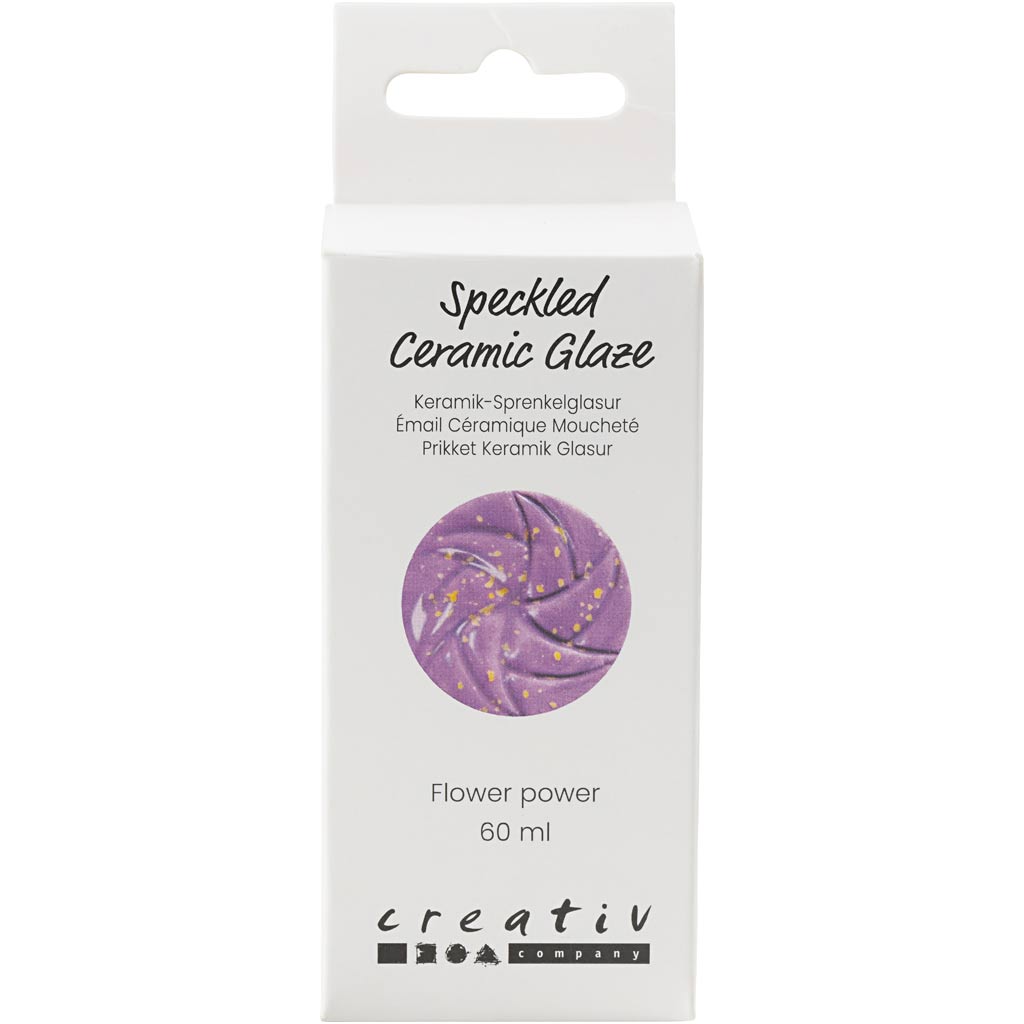 Creativ company esmalte cerámico moteado, 999-1060 °c, opaco, flower power, 60 ml 1 botella
