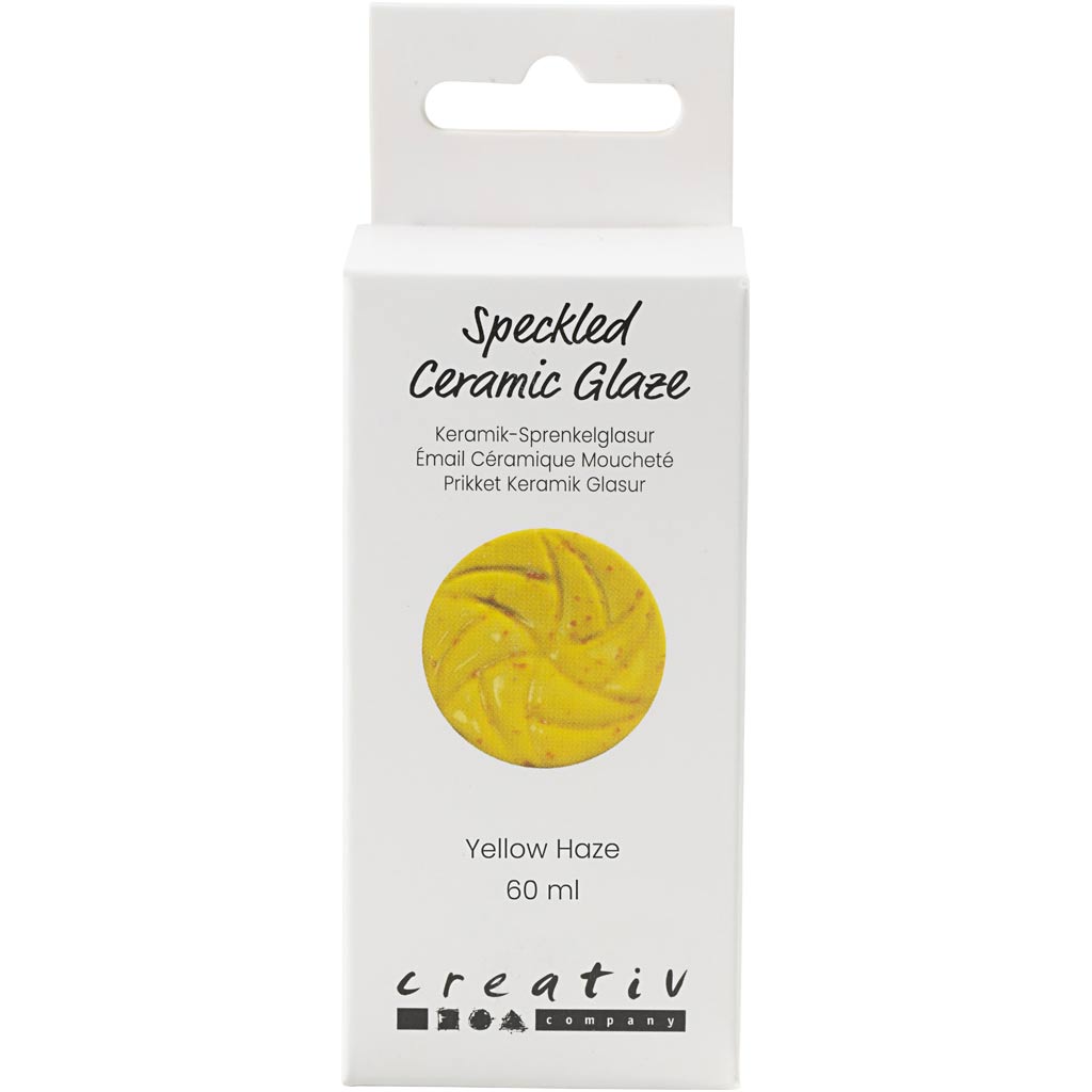 Creativ company esmalte cerámico moteado, 999-1060 °c, opaco, neblina amarilla, 60 ml 1 botella