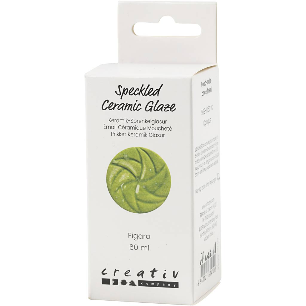 Creativ company esmalte cerámico moteado, 999-1060 °c, opaco, figaro, 60 ml 1 botella