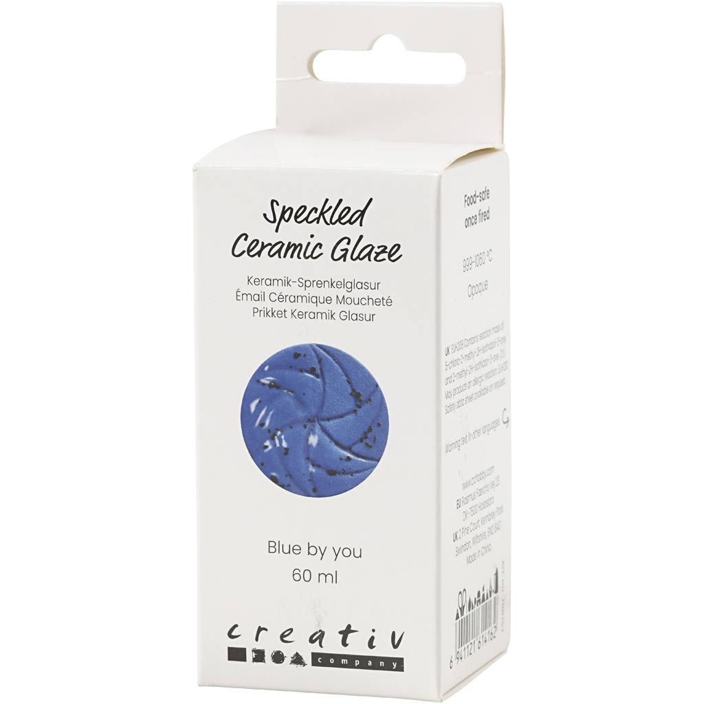 Creativ company esmalte cerámico moteado, 999-1060 °c, opaco, azul by you, 60 ml 1 botella