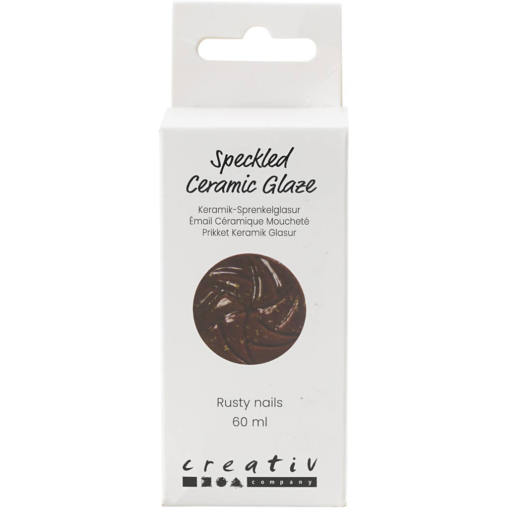 Creativ company esmalte cerámico moteado, 999-1060 °c, opaco, uñas oxidadas, 60 ml 1 botella