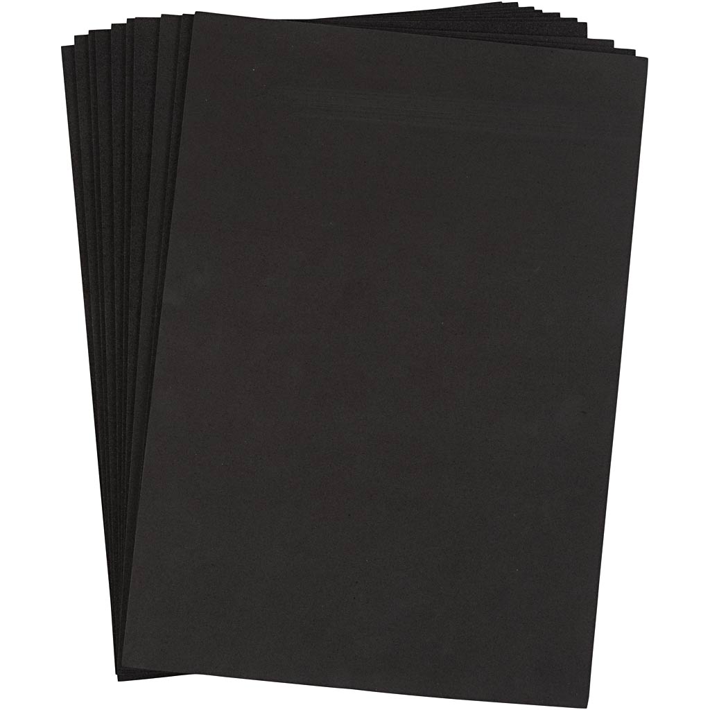 Creative Company Eva Foam Sheets Black A4, 10st.