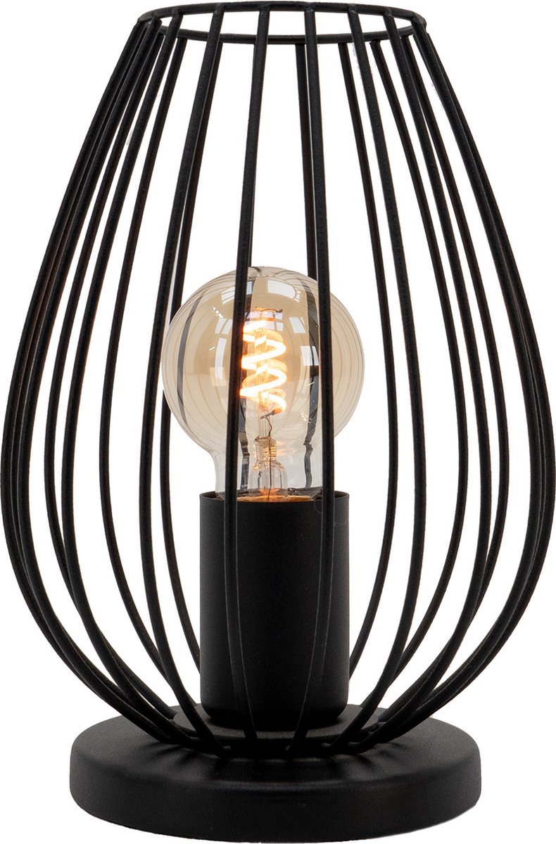Eglo newtown tafellamp - e27 - ø 23 cm - zwart